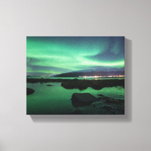 Lienzo Foto de la naturaleza de las luces del norte