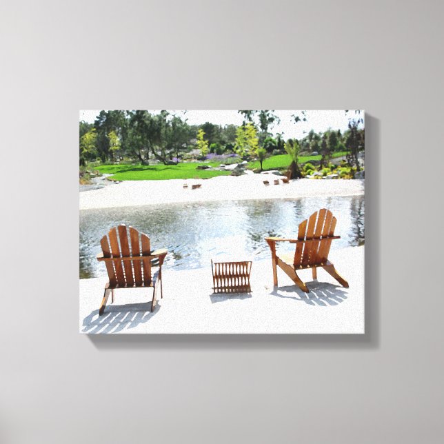 Lienzo Foto de las tumbonas tranquilas (Anverso)