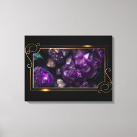 Foto de llamativas gemas en bruto de amatista