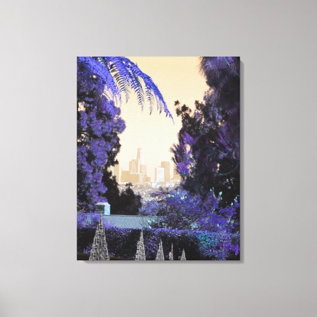 Lienzo Foto de moda de la Moda de Los Ángeles Purple Beig (Anverso)