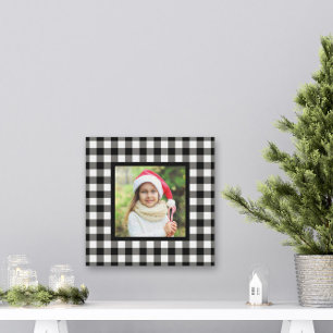 Lienzo Foto de Navidad con cuadros de búfalo negros granj