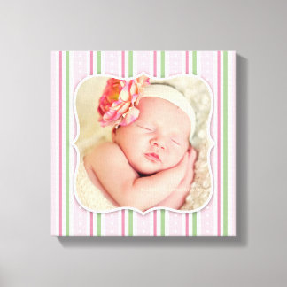 Lienzo Foto de niña bebé [12x12 pulgadas]