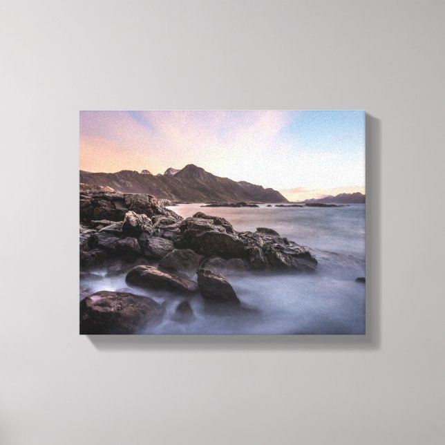 Lienzo Foto de noruega de la costa (Anverso)