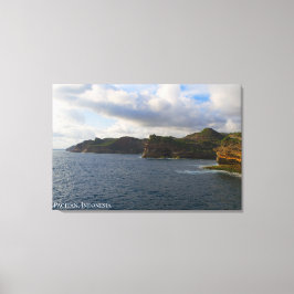 Lienzo Foto de paisaje al atardecer en el acantilado de l