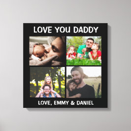 Lienzo Foto de papá y amor personalizado
