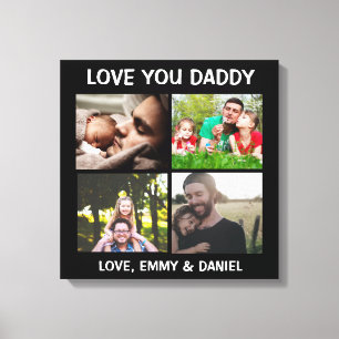Lienzo Foto de papá y amor personalizado