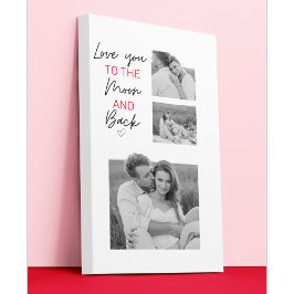 Lienzo Foto De Pareja Collage Y Cita Romántica A La Luna