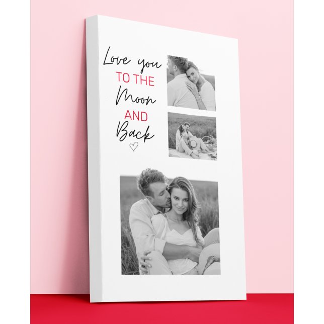 Lienzo Foto De Pareja Collage Y Cita Romántica A La Luna (Subido por el creador)