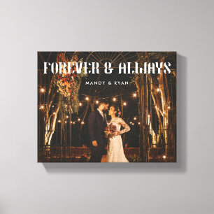 Lienzo Foto de pareja de boda personalizada elegante mode