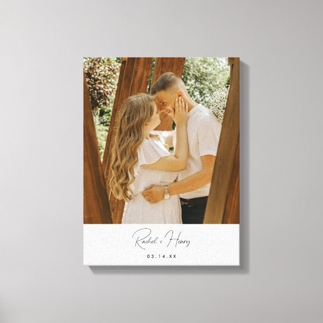 Lienzo Foto de pareja moderna minimalista personalizada (Anverso)