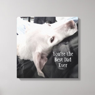 Lienzo Foto de Perro Adorable Mejor Papá del Mundo