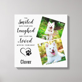 Lienzo Foto de perro en memoria de mascotas