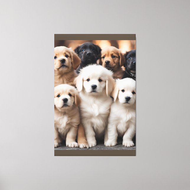 Lienzo Foto de perros (Anverso)