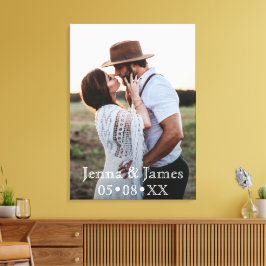 Lienzo Foto de personalizado: Aniversario único del Boda