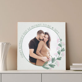 Lienzo Foto de primer Día de la Madre Marco floral florid