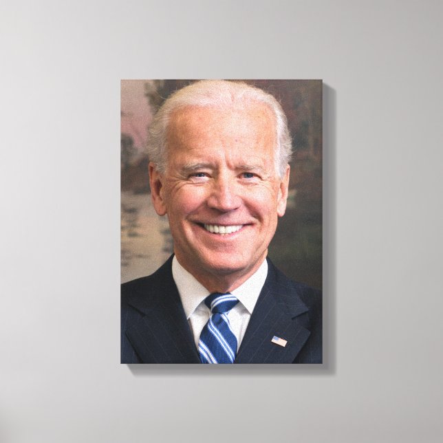 Lienzo Foto de retrato de Joe Biden (Anverso)
