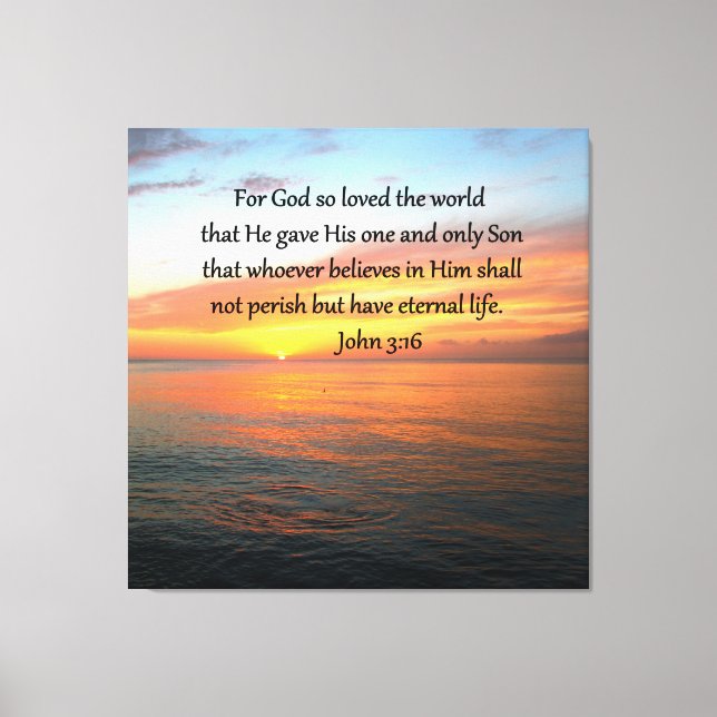 LIENZO FOTO DE SERENE JOHN 3:16 SUNRISE (Anverso)