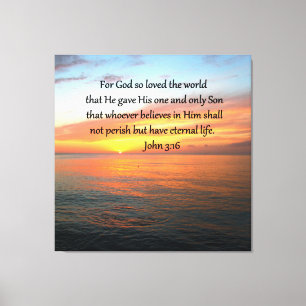 LIENZO FOTO DE SERENE JOHN 3:16 SUNRISE