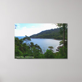 Lienzo Foto de viaje del paisaje de la bahía azul verde I