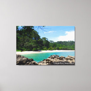 Lienzo Foto de viaje del paisaje de la bahía azul verde I