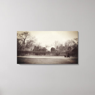 LIENZO FOTO DE VINTAGE DE WASHINGTON DC THE WHITE HOUSE 1