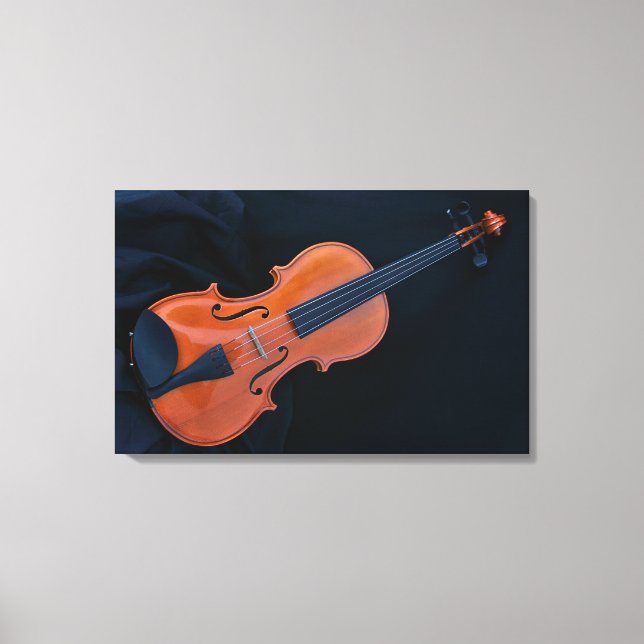 Lienzo Foto de violín en primer plano (Anverso)