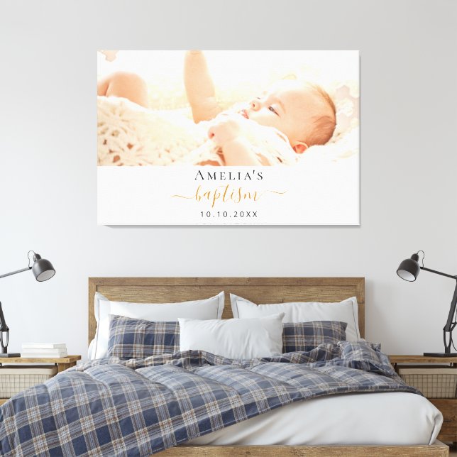 Lienzo Foto del bautismo de un niño chica moderno (Insitu(Dormitorio))