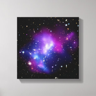 Lienzo Foto del cúmulo de galaxias MACS J0717 en el espac