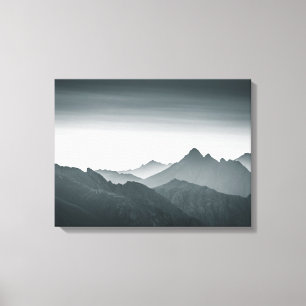 Lienzo Foto del paisaje de la montaña Lofoten