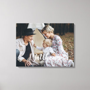 Lienzo Foto del personalizado con apellido y año establec