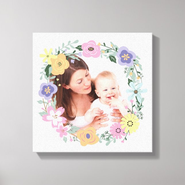 Lienzo Foto del Personalizado de flor moderna de bonito (Anverso)