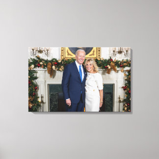 Lienzo Foto del presidente Joe Biden en la Navidad de la