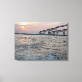 Lienzo Foto del puente de la bahía de Chesapeake
