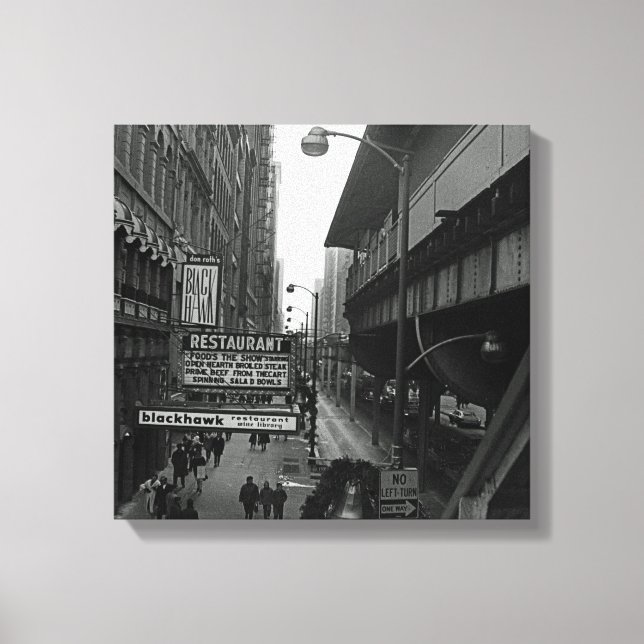 Lienzo Foto del Restaurante Chicago Blackhawk de los años (Anverso)