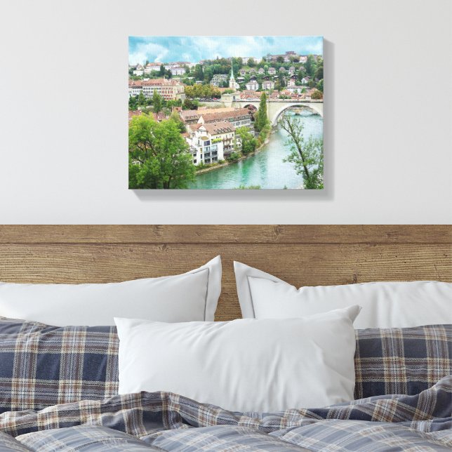 Lienzo Foto del río Aare de Suiza Berna (Insitu(Dormitorio))