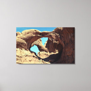 Lienzo Foto doble del paisaje del desierto del arco