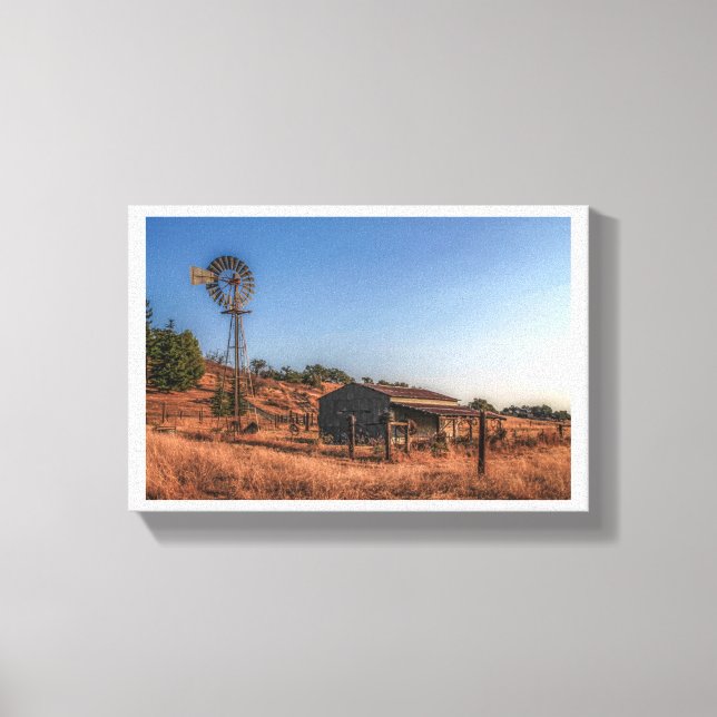 Lienzo Foto - El viejo molino de viento (Anverso)