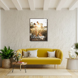 Lienzo Foto familiar de personalizado cree que nieve Purp