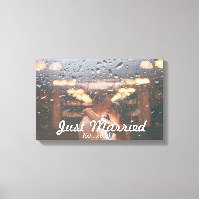 Lienzo Foto familiar dedicada, recién casada (Anverso)