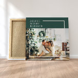 Lienzo Foto familiar moderna | Joyful Merry Blessed | Ver<br><div class="desc">Foto familiar moderna | Joyful Merry Blessed | Verde</div>