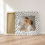 Lienzo Foto familiar moderna y regalo de belleza de punto<br><div class="desc">Foto familiar moderna y regalo de belleza de puntos negros</div>