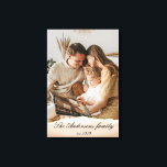 Lienzo Foto familiar moderna y regalo de nombre personali<br><div class="desc">Foto familiar moderna y regalo de nombre personalizado</div>