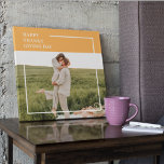 Lienzo Foto familiar moderna y regalo del Día de Acción d<br><div class="desc">Foto Familiar Moderna Y Feliz Día De Gracias Mejor Regalo Para Tus Amigos Y Familia,  Texto Personalizado De Acción De Gracias Con Colores De Otoño.</div>