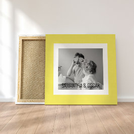 Lienzo Foto familiar moderna Yellow Simple Lovely Gift