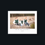 Lienzo Foto familiar personalizada<br><div class="desc">Foto personalizada con su apellido y año opcional. Crédito de la foto: Photography © Storytree Studios, Stanford, CA. La imagen de plantilla debe reemplazarse con su propia foto</div>