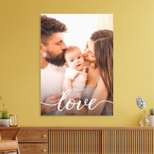 Lienzo Foto familiar personalizada de Love Script