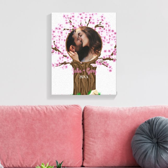 Lienzo Foto familiar personalizada linda (Insitu (Sala de estar))