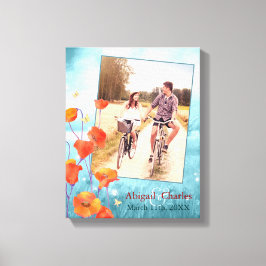 Lienzo Foto Keepsake del Boda de la amapola roja