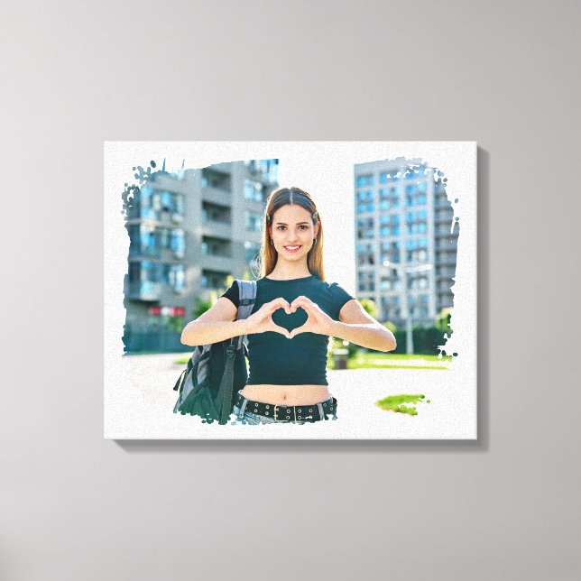 Lienzo Foto moderna de borde de grunge (Anverso)