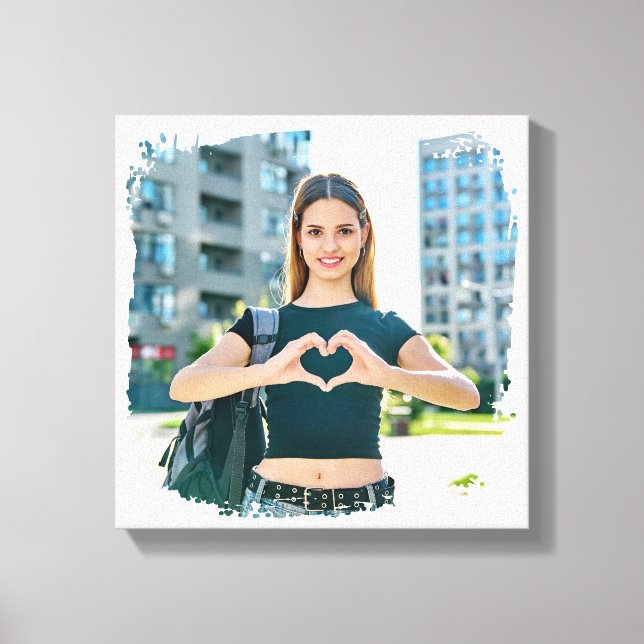 Lienzo Foto moderna de borde de grunge (Anverso)